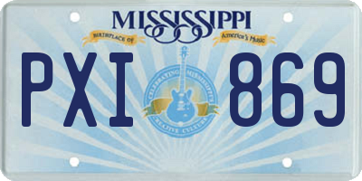 MS license plate PXI869