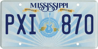 MS license plate PXI870