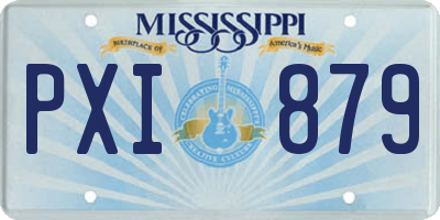 MS license plate PXI879