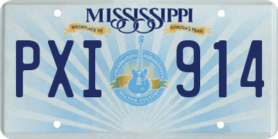 MS license plate PXI914