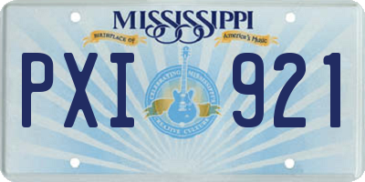 MS license plate PXI921