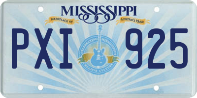 MS license plate PXI925