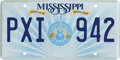 MS license plate PXI942