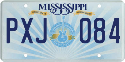 MS license plate PXJ084