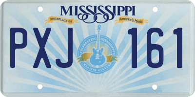MS license plate PXJ161