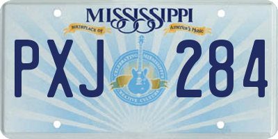 MS license plate PXJ284