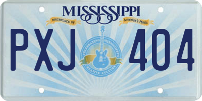 MS license plate PXJ404
