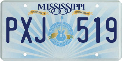 MS license plate PXJ519