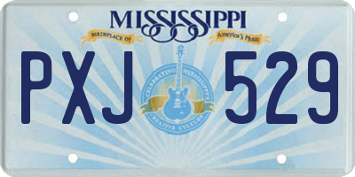 MS license plate PXJ529