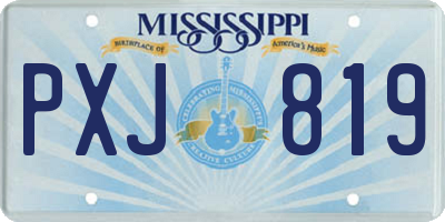 MS license plate PXJ819