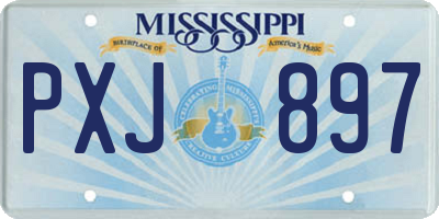 MS license plate PXJ897