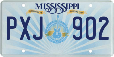 MS license plate PXJ902