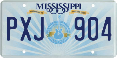 MS license plate PXJ904