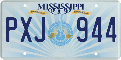 MS license plate PXJ944