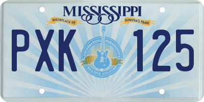 MS license plate PXK125