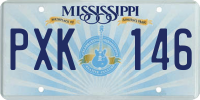 MS license plate PXK146