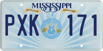 MS license plate PXK171