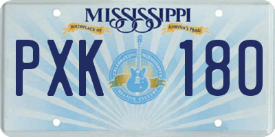 MS license plate PXK180