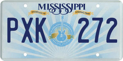 MS license plate PXK272