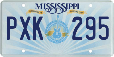 MS license plate PXK295