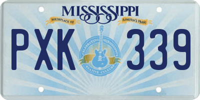 MS license plate PXK339