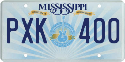 MS license plate PXK400