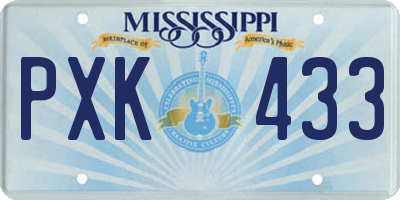 MS license plate PXK433