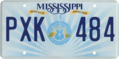 MS license plate PXK484