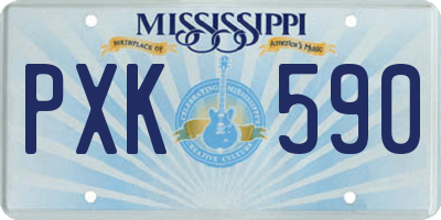 MS license plate PXK590
