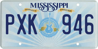 MS license plate PXK946
