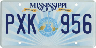 MS license plate PXK956