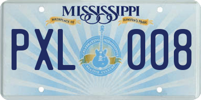 MS license plate PXL008