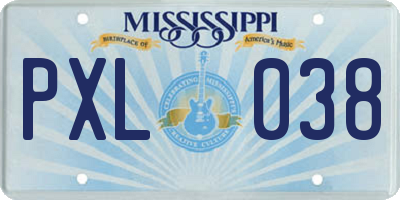 MS license plate PXL038