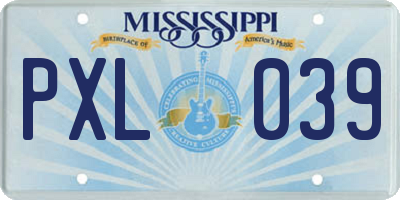 MS license plate PXL039