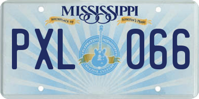 MS license plate PXL066