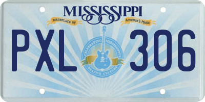 MS license plate PXL306