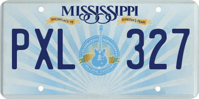 MS license plate PXL327