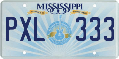 MS license plate PXL333