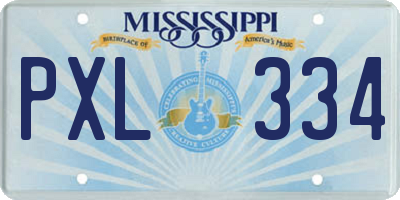 MS license plate PXL334