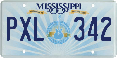 MS license plate PXL342