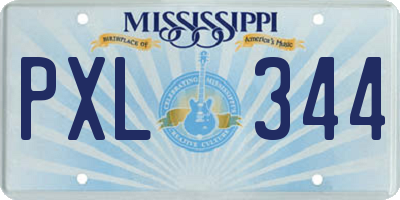 MS license plate PXL344