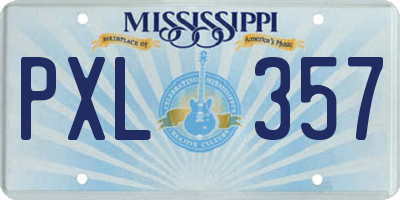 MS license plate PXL357