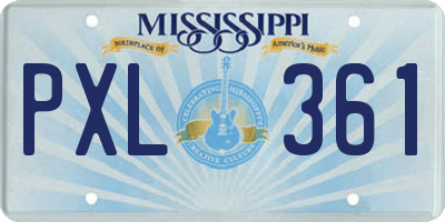 MS license plate PXL361