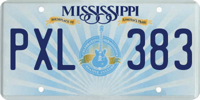 MS license plate PXL383