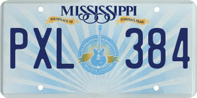 MS license plate PXL384