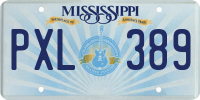 MS license plate PXL389