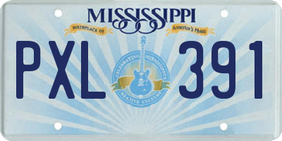 MS license plate PXL391