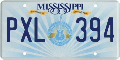 MS license plate PXL394