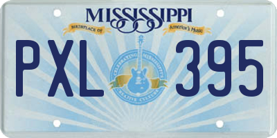 MS license plate PXL395
