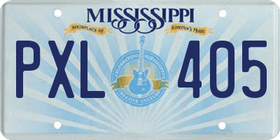 MS license plate PXL405